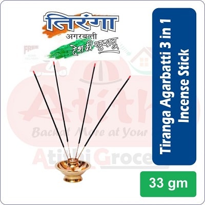 Tiranga agarbatti 3 in 1 incense stick 33g