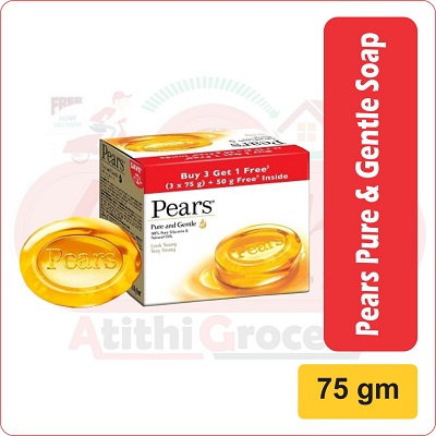 pears pure & gentle soap 4x75g