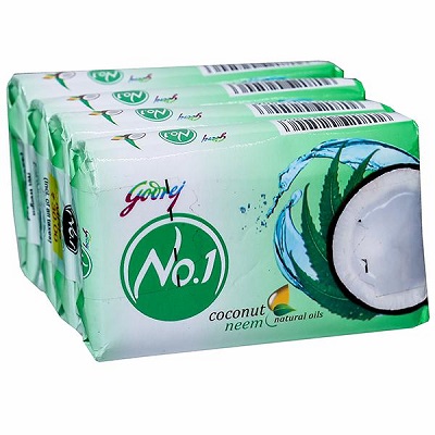 GODREJ NO.1 SOAP COCONUT 4 X 63GM