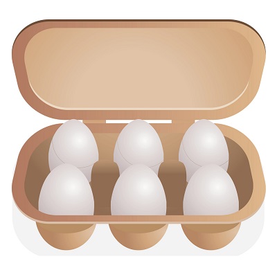 Eggs Regular 6 Pcs with Paper Box