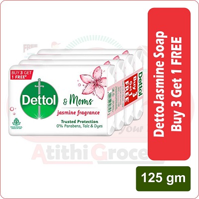 dettol soap jasmine (3+1) (125gm)