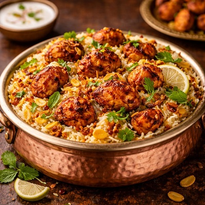 CHICKEN TIKKA BIRIYANI (8 PCS)