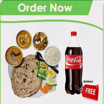 Ecnomical Thali + Coca Cola 400ml FREE
