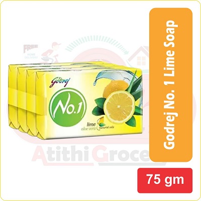 Godrej No. 1 Soap Lime 75G X 4 PC