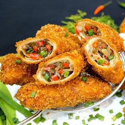 CRISPY VEG SPRING ROLL (8 PCS)