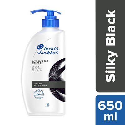 H&S Shampoo Silky Black 650ML