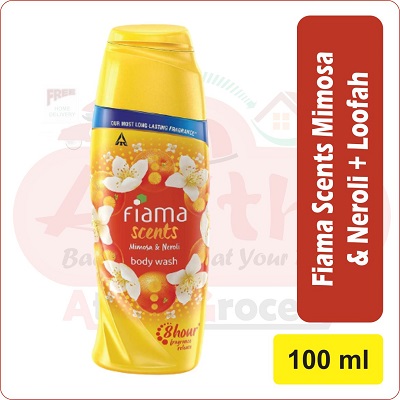 Fiama scents sg m&n + loofah 100ml