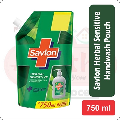 savlon  herbal sensitive handwash pouch 750ml