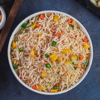 Coriander Burnt Garlic Veg Rice [Serves 1- 2]