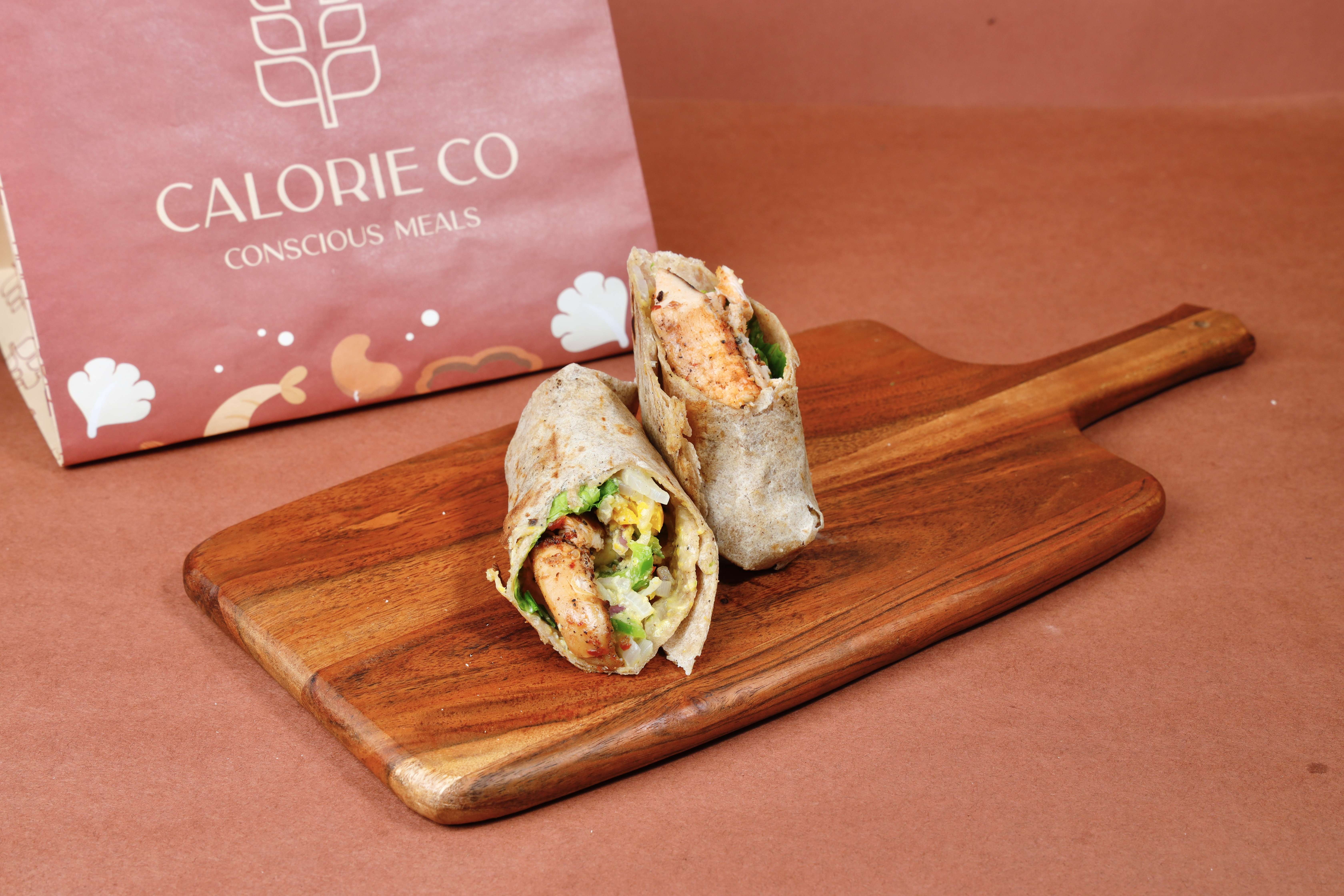 Spicy Corn whole wheat tortilla chicken wrap