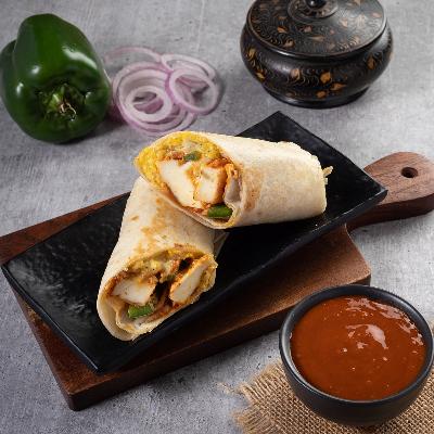 Spicy Corn whole wheat tortilla chicken wrap