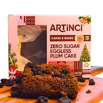 Eggless Sugar Free Plum Cake