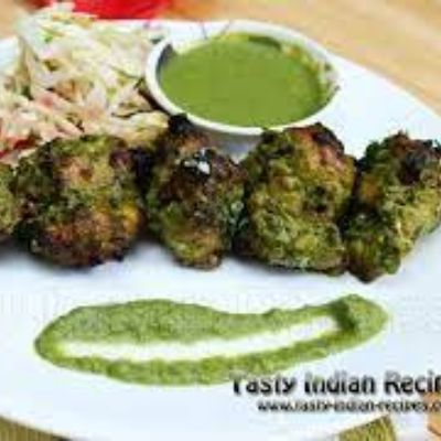 Chicken Hariyali Seekh Kebab