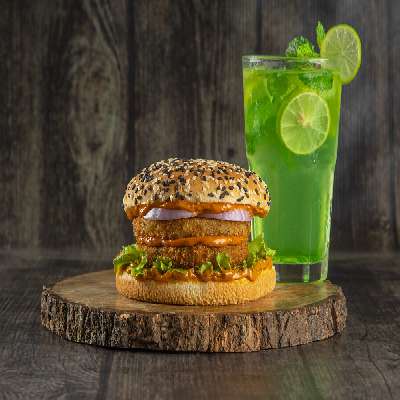 Bigg Club Veg Burger + Lime N Mint