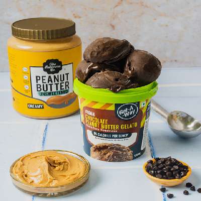 Vegan Chocolate Peanut Butter Gelato