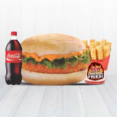Me 12 ( Chicken Cheese Burger + C.Fries + Drink )