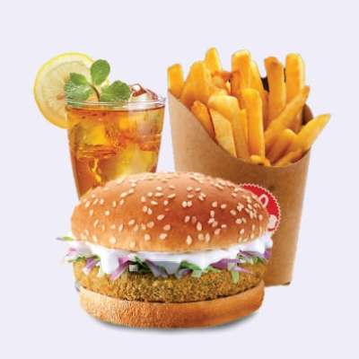 Me 3 ( Corn N' Spinach Burger + French Fries + Drink )