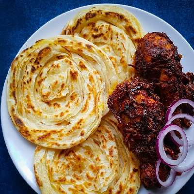 3 Kerala Parotta With Chicken Fry [mk]