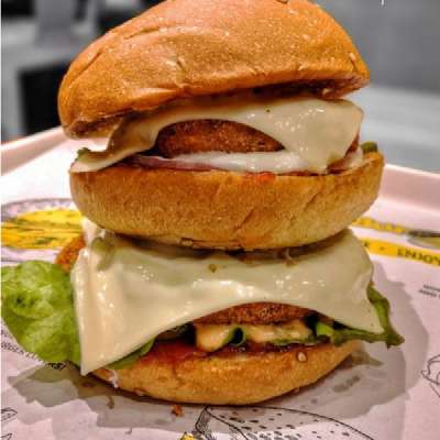 Double Chicken And Cheese Burger