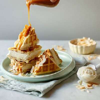 Honey Ice Cream Waffle