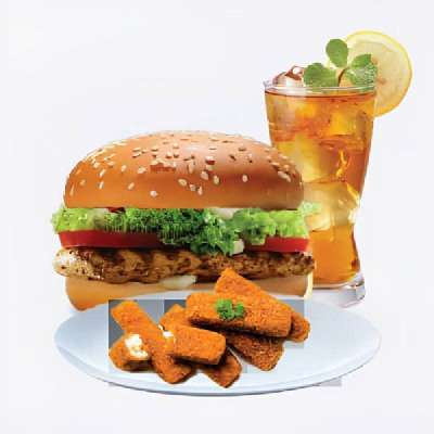 Me 11 ( Chicken Tikka Burger + Paneer Fries + Drink )