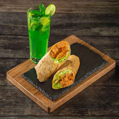 Whole Meat Chicken Wrap + Lime N Mint Mojito