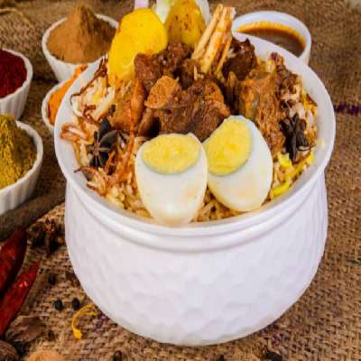 Kolkata Style Mutton Biryani (150 Gm Mutton )