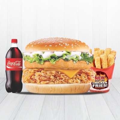 Me 15 ( Super Twin Burger + C.Fries + Drink )