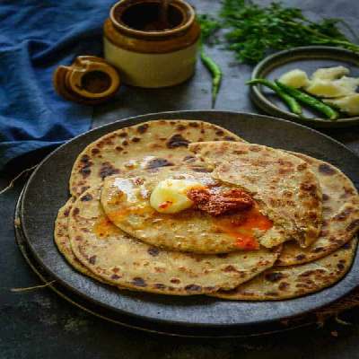 Tawa Aloo Pyaaz Paratha(With Packed Butter)