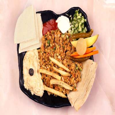 Hummus Shawarma Plate (Rumali)