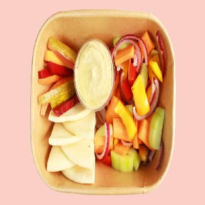 Whole Wheat Pita & Hummus Plate