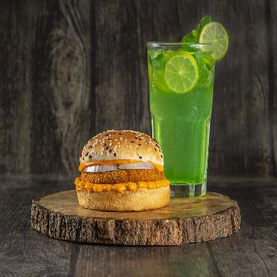Krispy Chicken Burger + Lime N Mint