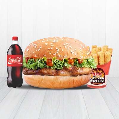 Me 11 ( Chicken Tikka Burger + C.Fries + Drink )
