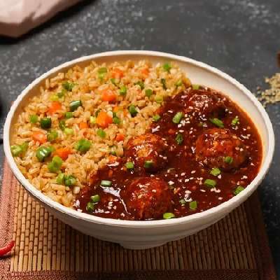 Veg Fried Rice + Manchurian