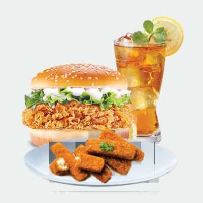 Me 13 ( Me Fried Chicken Burger + Paneer Fries + Drink )