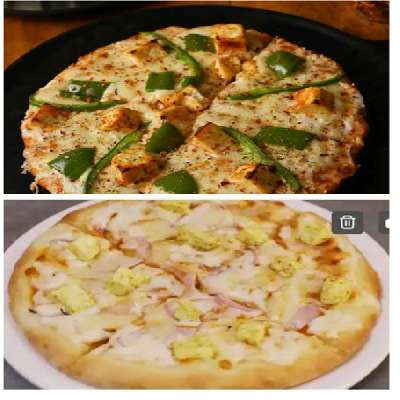 2 Pizza(Medium6Slice)Onion Paneer Pizza + Corn Paneer Pizza
