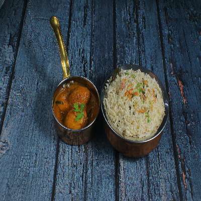 Bagara Rice + Egg Curry