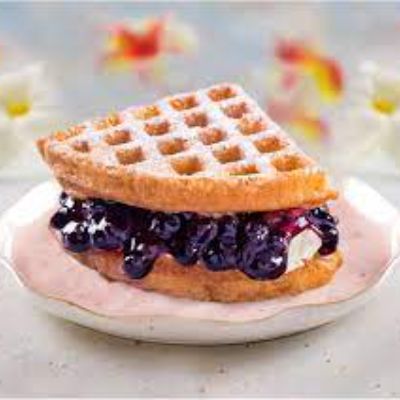 Blueberry Cheese Cream Waffle