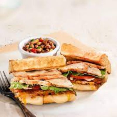 Chicken Salami And Cheese Grilled Sandwich