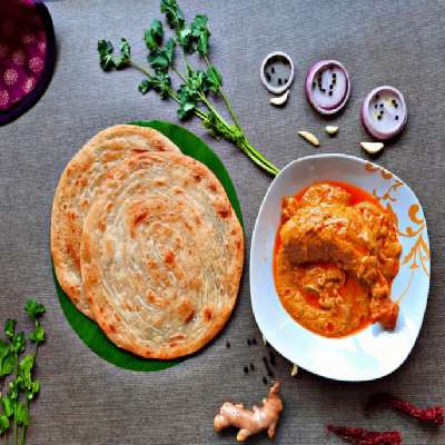 Chicken Chaap And Laccha Paratha( 2Pc)