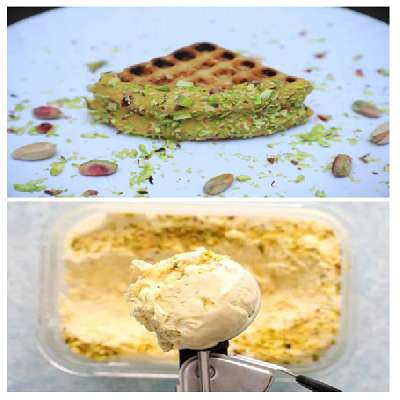Nutty Rasmalai Waffle+ 150ML Icecream