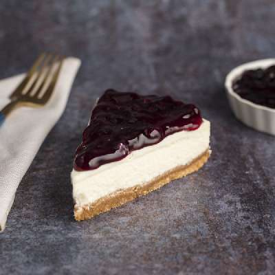 Blueberry Baked Cheesecake Slice