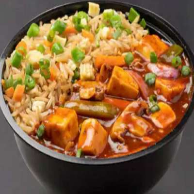 Fried Rice And Chilli Paneer Bowl