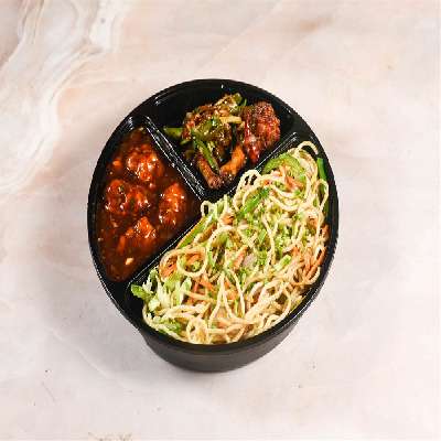 Chicken Manchurian & Drumstick With Shanghai Spl Fried Rice/Noodles