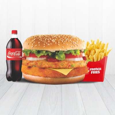 Me 6 ( Veg Super Twin Burger + F.Fries + Drink )