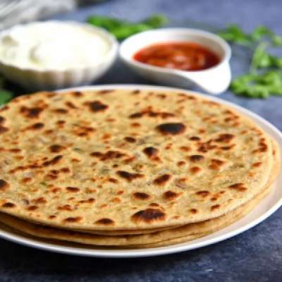 Sattoo Paratha 1 Pc With Curd & Pickle & Salad