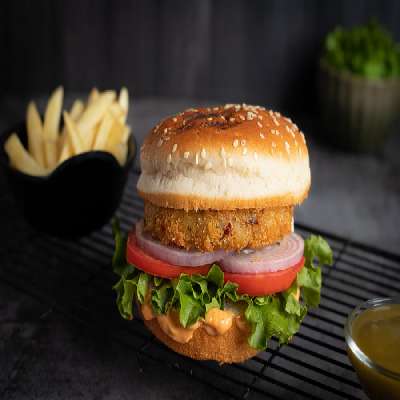 Veg Classic Burger + French Fries