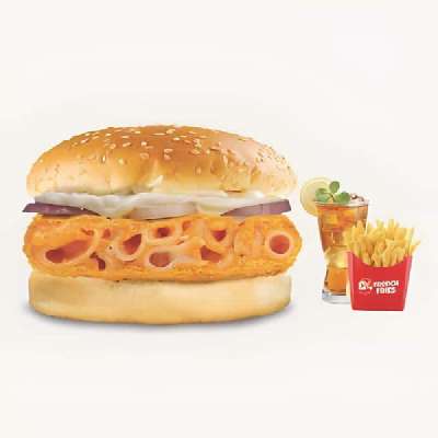 Me 4 ( Mac N' Cheese Burger + French Fries + Drink )
