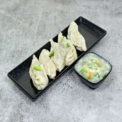 Steam Chicken Momo With Soup [5 Pcs]