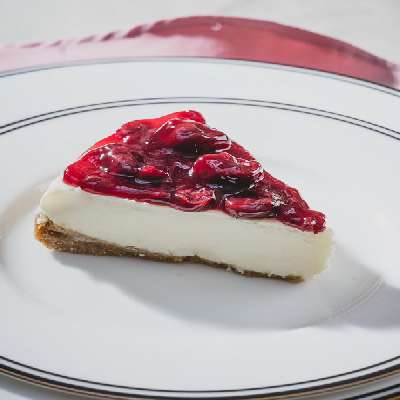 Dark Cherry Cheesecake Slice
